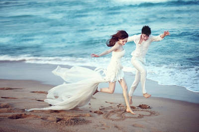 李小璐賈乃亮的婚紗照